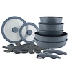13PC NEW DESIGN ALUMINIUM COOKWARE SET WITH DETACHABLE HANDLE